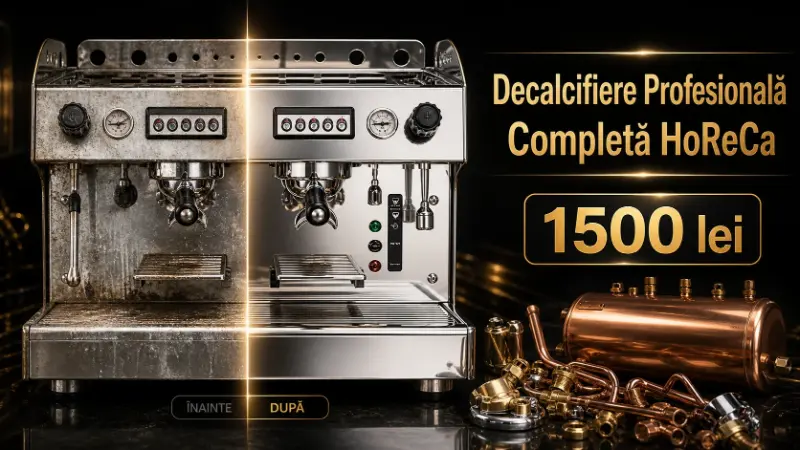 Decalcifiere profesională și reparații espressoare HoReCa în atelier specializat