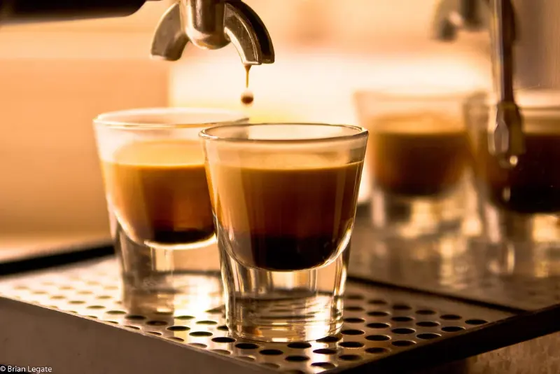 Proces de extracție a unui ristretto dintr-un espressor