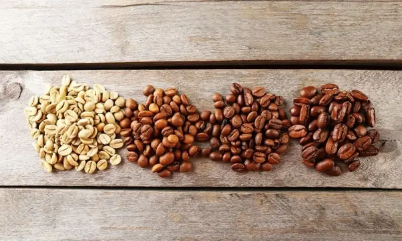 Diferite graduri de prăjire a cafelei